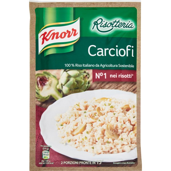 Knorr Risotteria Carciofi Piatto Pronto Busta 175 Gr