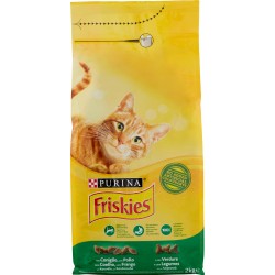 PURINA FRISKIES Gatto Crocchette con Coniglio, con Pollo e con Verdure 2 kg.