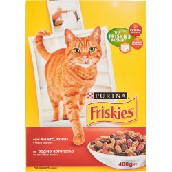 Purina Friskies croccantini per gatti al manzo, fegato e pollo - gr.400