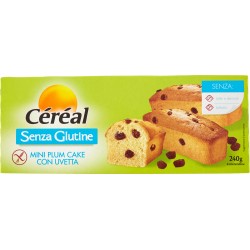 Céréal Senza Glutine Mini Plum Cake con Uvetta 6 merendine gr.240