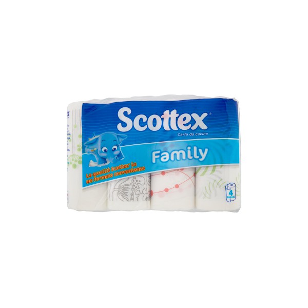 Scottex Family Carta Assorbente Cucina 4 Rotoli