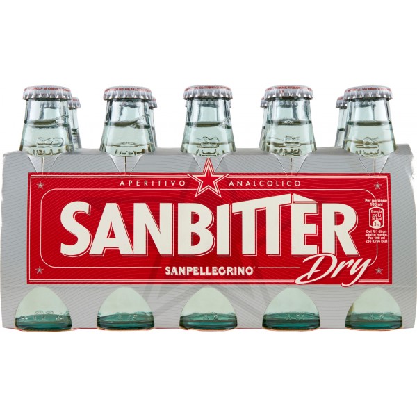 Sanbitter Aperitivo Analcolico Dry Bianco Clust 10 Bottigliette Cl 10