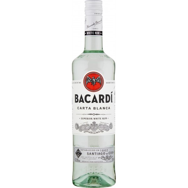 Bacardi Carta Blanca Rum Bianco Bottiglia 70 Cl | Cicalia.com