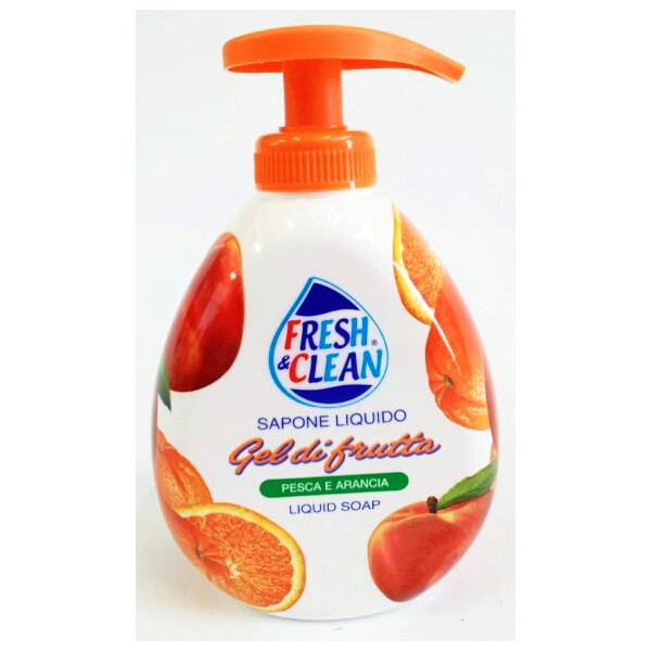 Fresh&clean sapone liquido alla pesca e arancia