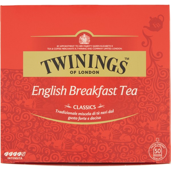 Twinings Classics English Breakfast Tea 100 gr. 50 filtri