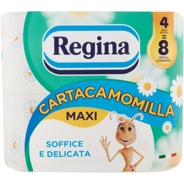 Regina Carta Igienica Alla Camomilla Conf. Da 4 Rotoli Resistente