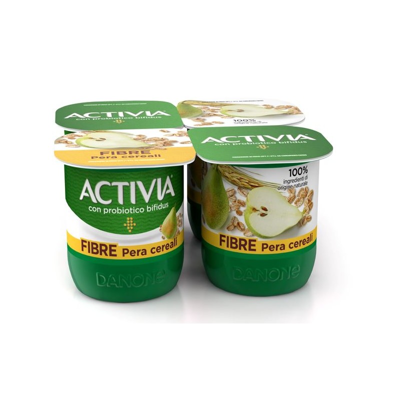 Danone Activia Yogurt Con Fibre Pera E Cereali 4 Vasetti gr. 125