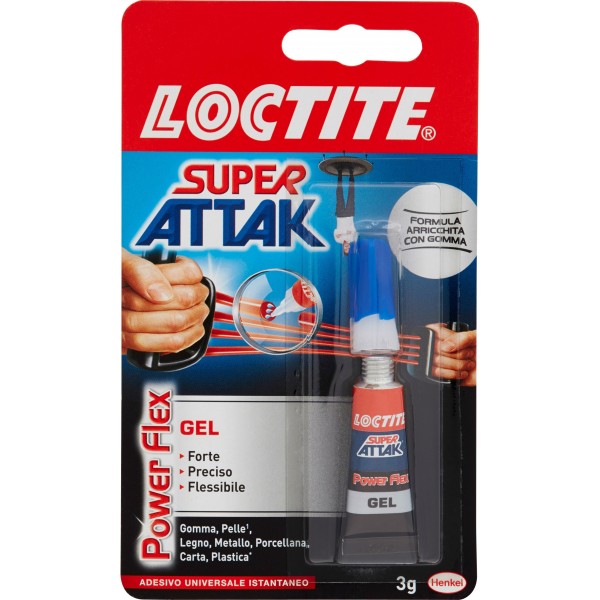 Loctite Super Attak Power Flex Colla In Gel Adesiva Tubetto gr. 3