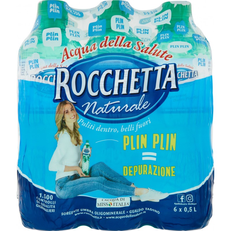 Rocchetta Acqua Naturale Bottiglietta 6 Pezzi 500 Ml | Cicalia.com