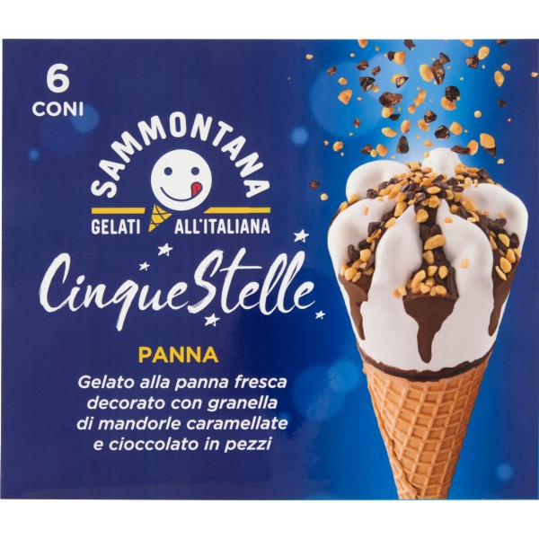Sammontana Cinque Stelle Panna 6 x 75 gr.
