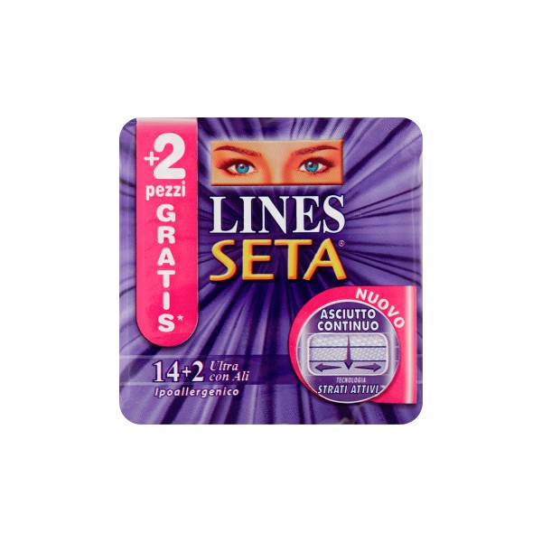 Lines seta ultra ali ripiegato 14+2pezzi