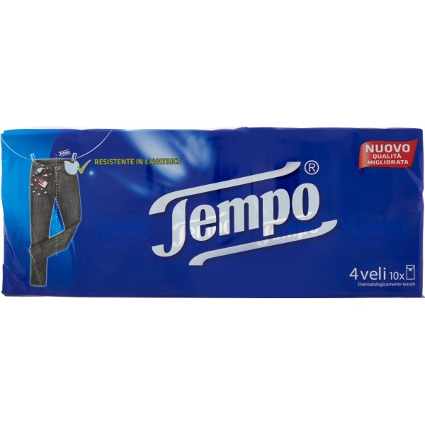 Tempo Fazzoletti Di Carta Resistente 10 Pezzi 195 Gr