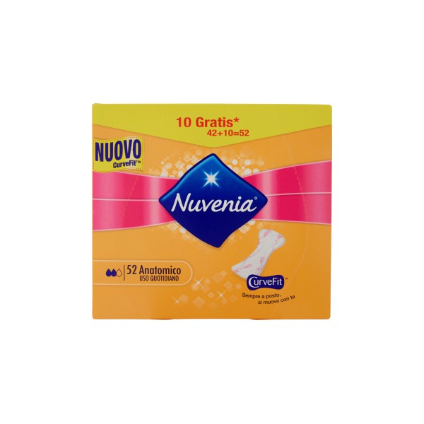 Nuvenia proteggi-slip anatomico uso quotidiano 42+10pezzi Nuvenia proteggi-slip anatomico uso quotidiano 42+10pezzi