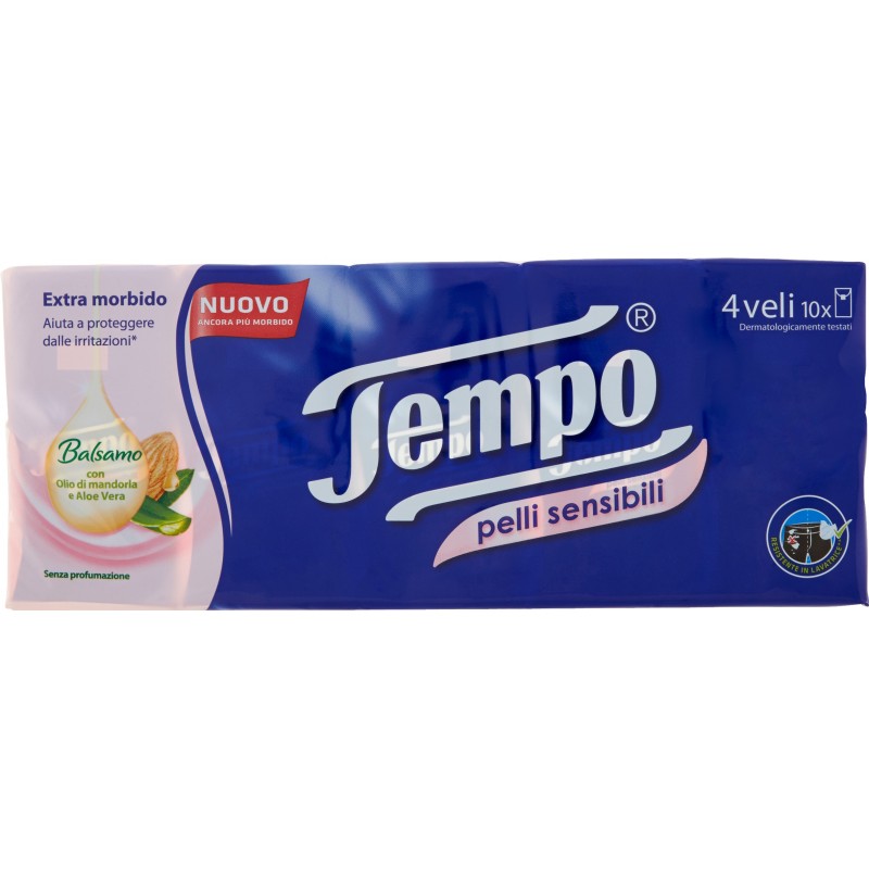 Tempo fazzoletti per pelli sensibili x10