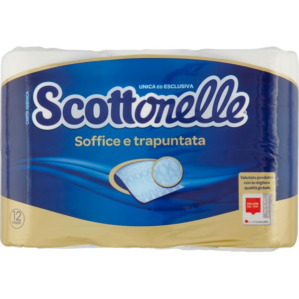 Scottonelle Carta Igienica Soffice E Trapuntata 12 Pezzi