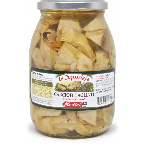 Merlini carciofi tagliati kg.1