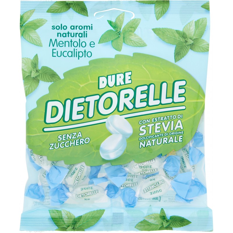 Dietorelle Ice Caramelle Dure Senza Zucchero Menta Ed Eucalipto gr. 70