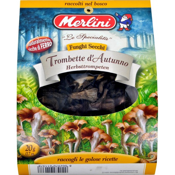 Funghi secchi trombette Merlini gr.10