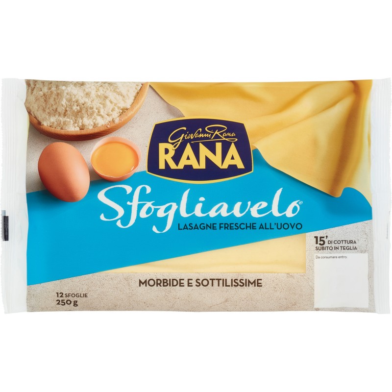 Giovanni Rana Sfogliavelo Lasagne Fresche all'Uovo 250 gr. GU8771 Giovanni Rana Sfogliavelo Lasagne Fresche all'Uovo 250 gr. GU8771
