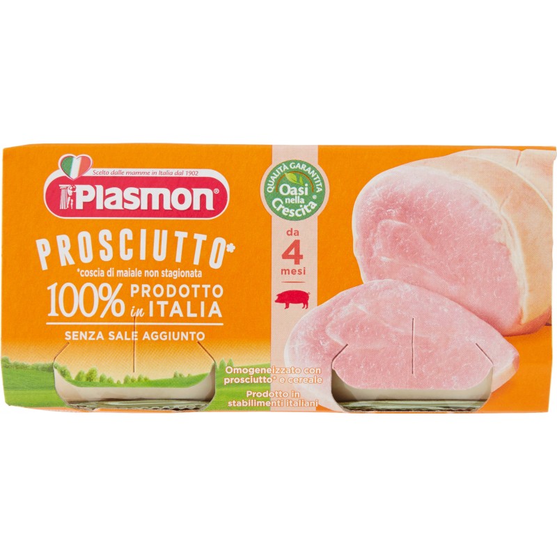 Plasmon Omogeneizzato Di Prosciutto Cotto Conf. da 2 VAsetti gr. 80