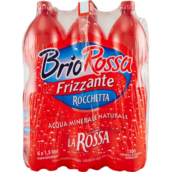 Rocchetta Brio Rossa Acqua Frizzante Bottiglia lt. 1,5 Conf. da 6