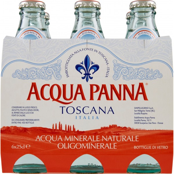 Panna Acqua Naturale In Bottiglietta Vetro cl. 25 Conf. da 6