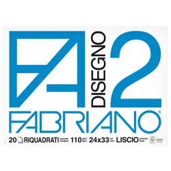 album fabriano riquadrato f2 cm24x33 fg.20 Liscio