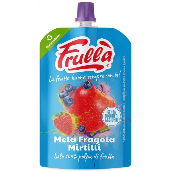 Natura Nuova Frulla Succo Di Frutta Mela Fragola Mirtilli Squeeze 100g