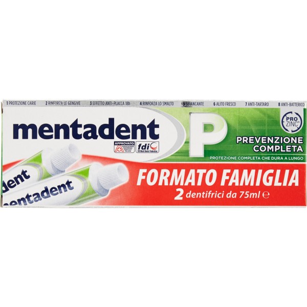 Mentadent P Prevenzione Completa 2 x 75 ml. Mentadent P Prevenzione Completa 2 x 75 ml.