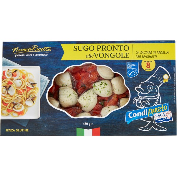 Esca Condipresto Sugo Pronto alle Vongole Alimento Surgelato 450 gr.