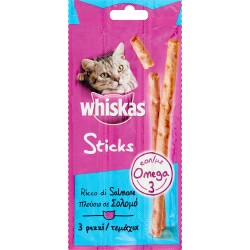 Whiskas Sticks ricco di salmone 3 pezzi 18 gr.