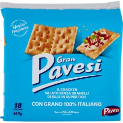 Gran Pavesi il Cracker Salato senza Granelli di Sale in Superficie 560g