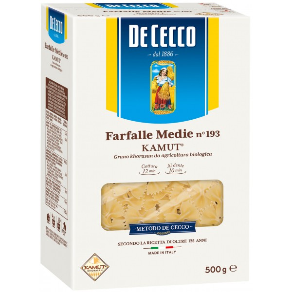 De cecco kamut farfalle medie n193 gr500