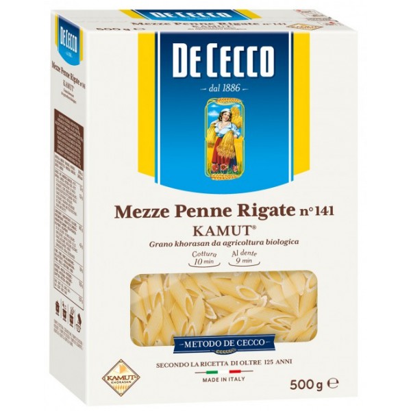 De cecco kamut mezze penne rigate n.141 gr.500 De cecco kamut mezze penne rigate n.141 gr.500