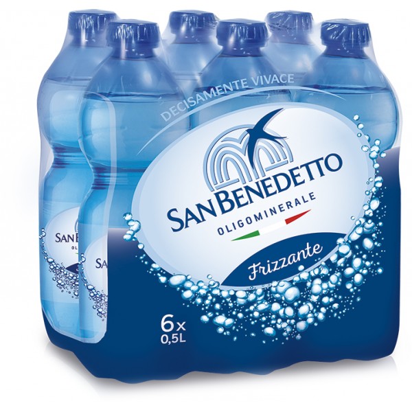 San Benedetto Acqua Frizzante Cluster da 6 Bottigliette ml. 500