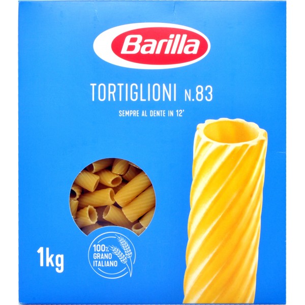 Barilla pasta tortiglioni n.83 kg.1