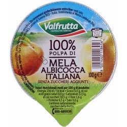 Valfrutta polpe mela e albicocche gr.100