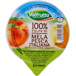 Valfrutta polpa mela e pesca gr.100