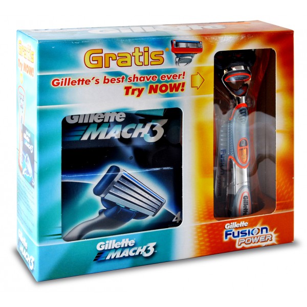 Gillette mach3 x4 ricarica+rasoio omaggio