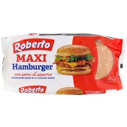 Roberto Maxi Hamburger con semi di sesamo 4 Panini 300 g