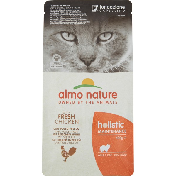 Almo gatto pollo riso crocchette holist. gr400