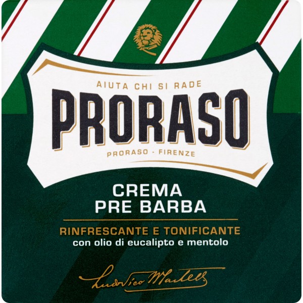 Proraso pre barba con olio di eucalipto e mentolo 100 ml.