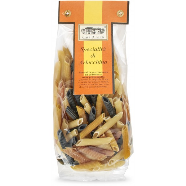 Casa Rinaldi pasta penne rigate Arlecchino gr.250