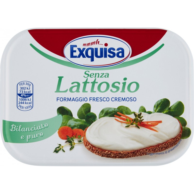 Exquisia Formaggio Fresco Cremoso Spalmabile Senza Lattosio gr. 175