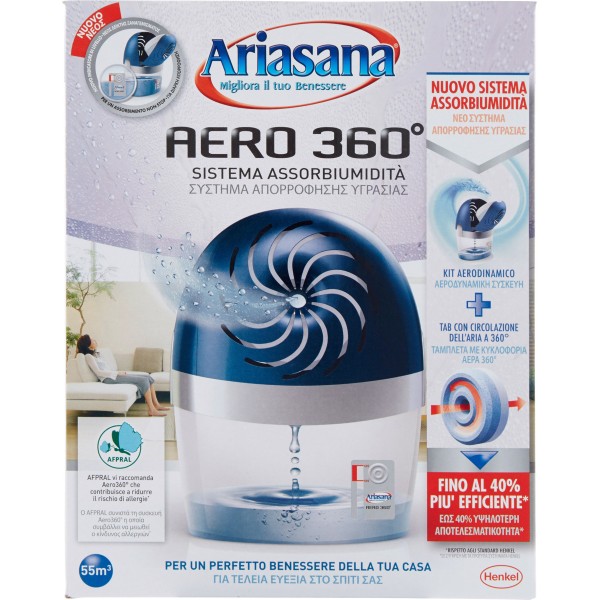 Ariasana Aero 360 ° Depuratore Assorbi Umidità 450 Gr