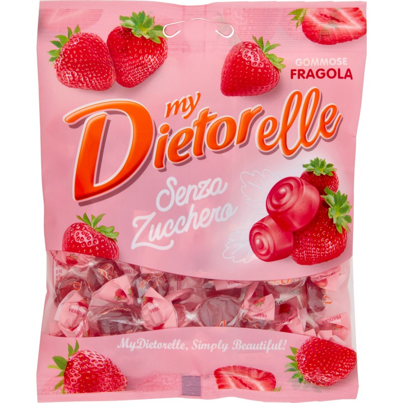 Caramelle dietorelle morbide fragola 70 gr. Ordinale ora su Cicalia