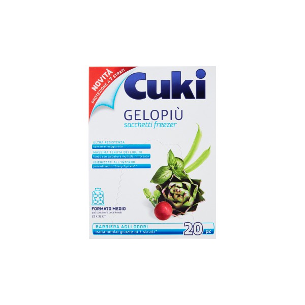 Cuki Congela Gelopiù Sacchetti Alimentari 20 Pezzi