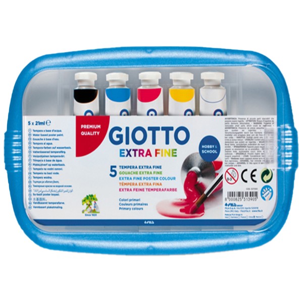 tempera giotto tubo 7 ml21 cf5 colori