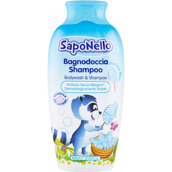 Saponello Bagno Doccia Shampoo Per Bambini Allo Zucchero Filato ml.400