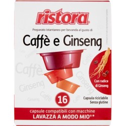 Ristora Caffè e Ginseng 16 Capsule compatibili Lavazza A Modo Mio 136 gr.